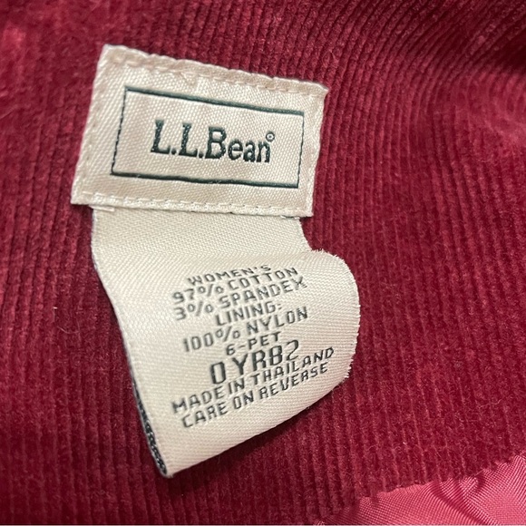 L.L. Bean Women’s Petites Corduroy Blazer Fall Red Size 6P - Picture 7 of 7